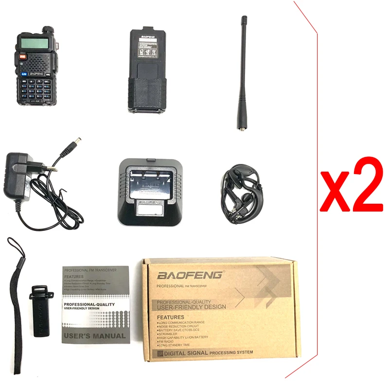 2022 Baofeng UV-5R 3800mAh Walkie Talkie 10KM Long Distance Dual Band BF UV 5R Extended Battery 2Way Ham Radio UHF VHF UV5R New