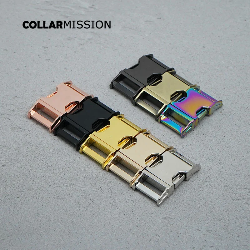 

50pcs/lot High quality side release buckle kirsite DIY dog collar accessory durable security lock retailing 20mm webbing 8 kinds