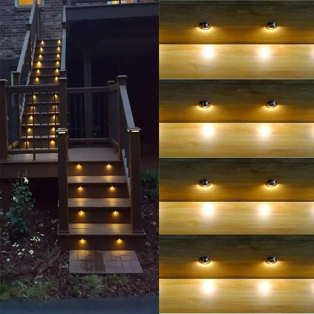 10PCS/lot FVTLED 35mm Half Moon LED Lights Outdoor Garden Decoration Lamps Yard Fence Stair LED Deck Rail Step Lights