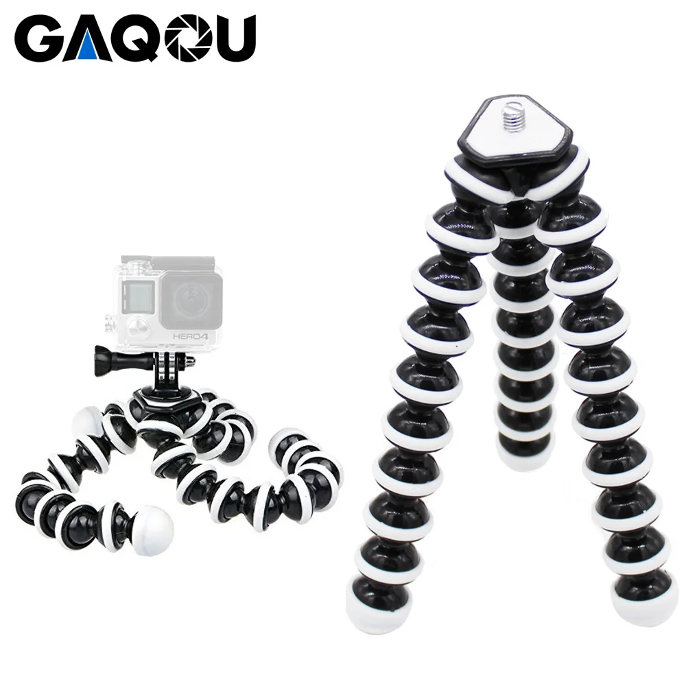 GAQOU Large Size Flexible Tripod Stand Mini Gorillapod Monopod Octopus Tripode for Gopro Digital Camera Canon Nikon Mobile Phone