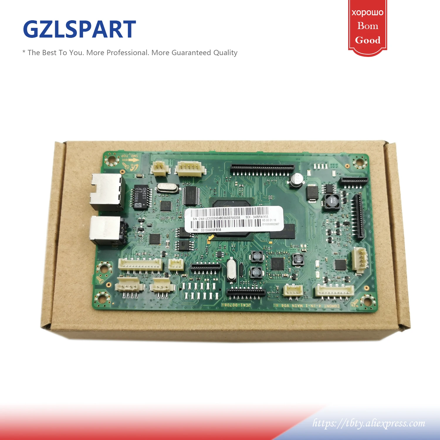 

JC92-02434B Logic Main Formatter Board For Samsung SCX-3405FW SCX3405FW SCX 3405FW 3405 Mainboard JC92-02637A