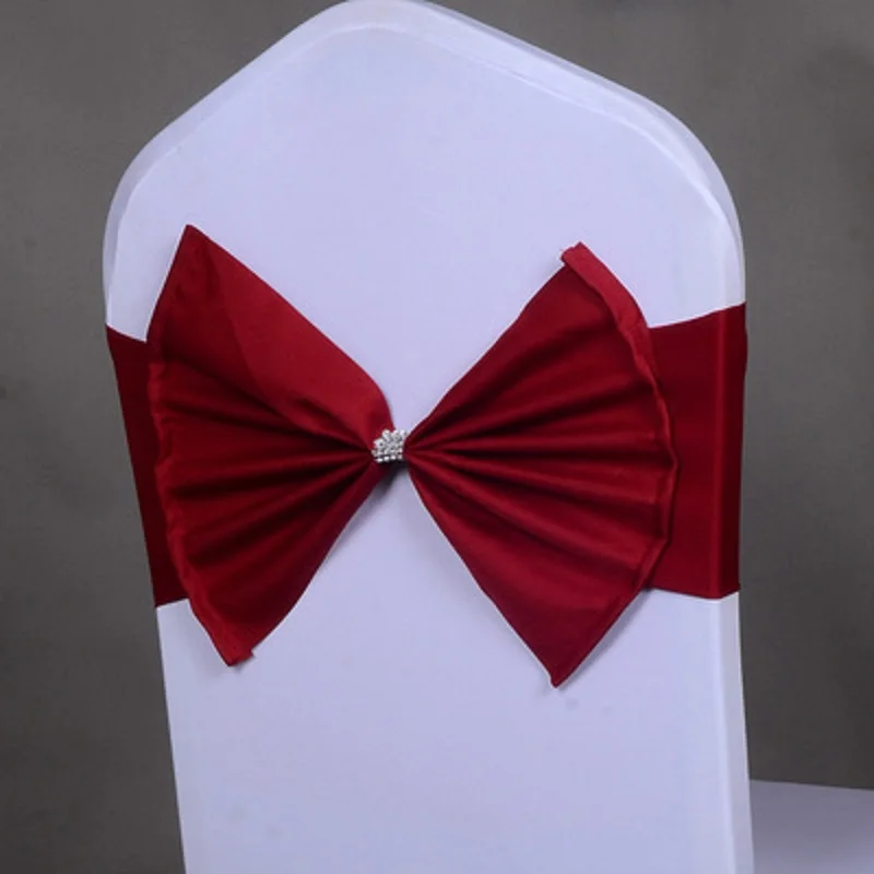 10/50/100pcs/set High Quality Chair Bowknot Wedding Chair Sashes Decoration 12 Colors Bow Knot Ties For Party Wedding Banquet