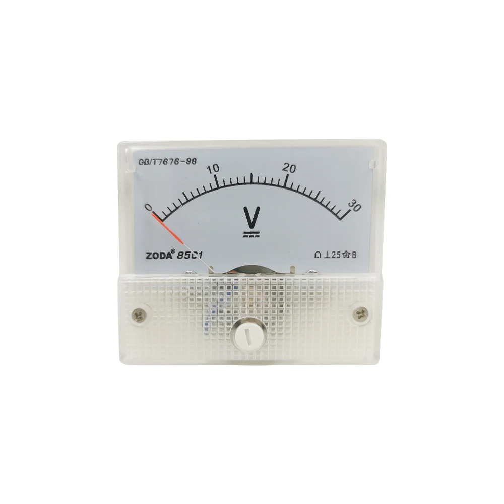 

1PC 85C1-V 5V 10V 15V 30V 50V 75V 100V 250V DC Direct Analog Meter Panel Gauge DC Voltage Current Meter 64*56MM Voltmeter