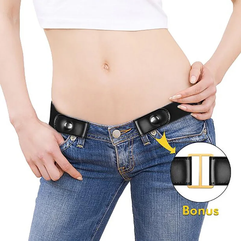 Buckle-Free Belt For Jean Pants,Dresses,No Buckle Stretch Elastic Waist Belt For Women/Men No Bulge Sports Safety