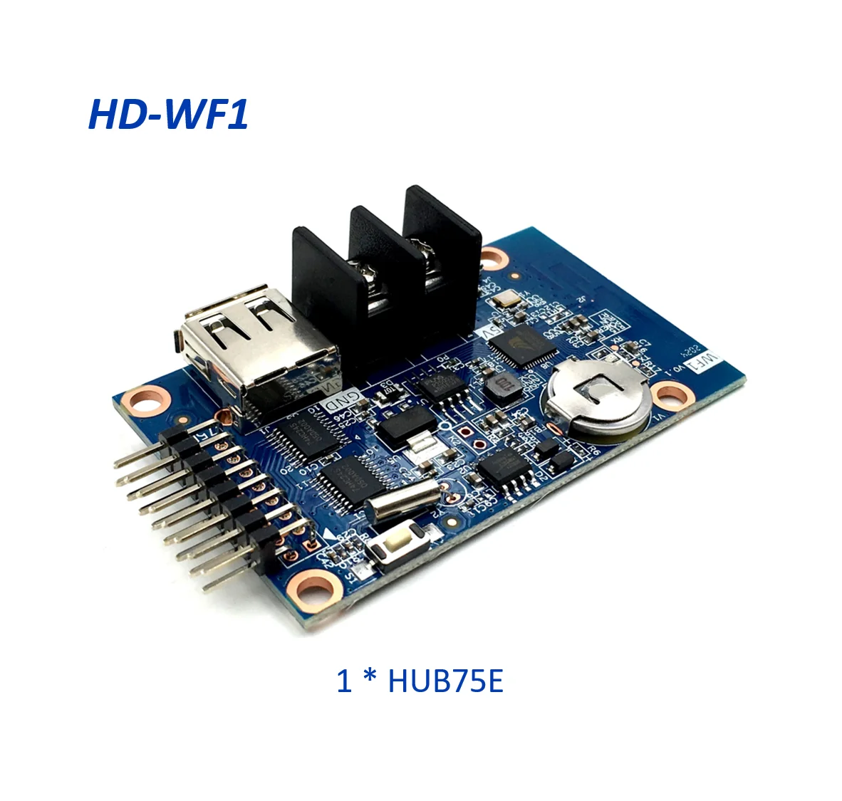 Imagem -02 - Advertising System Control Card Module Equipado com 2-wire Hub75e Port Uma Série Full Color Hd-wf1