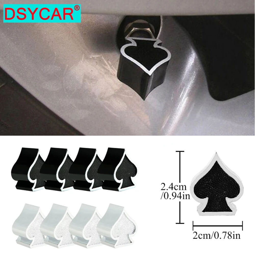 

DSYCAR 4Pcs/Lot Universal Car Moto Bike Tire Wheel Valve Cap Dust Covers Car Styling for Fiat Audi Ford Bmw VW Honda Opel Car