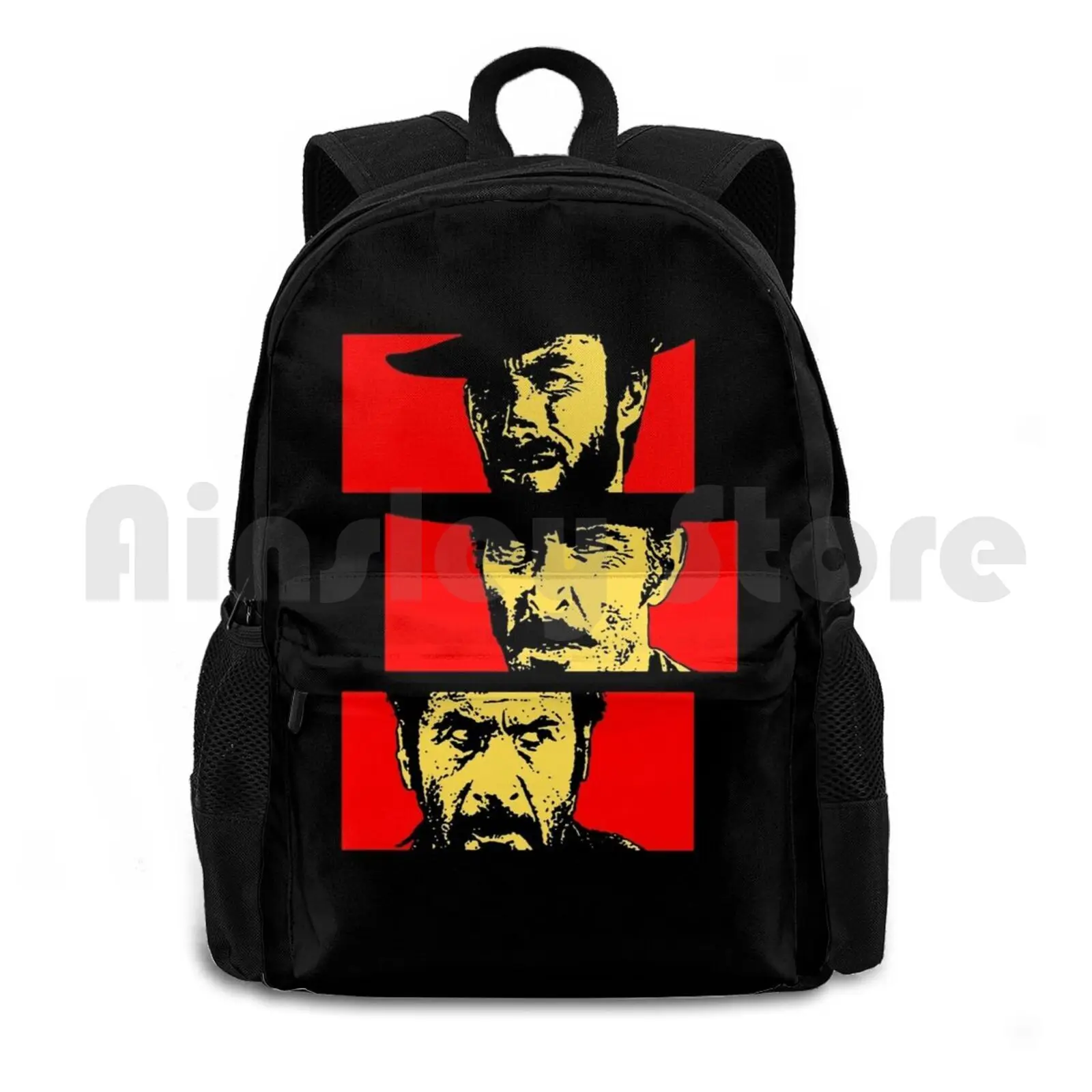

Cult Outdoor Hiking Backpack Waterproof Camping Travel Cult Movie Retro Vintage Movie Film Clint Eastwood A Fistful Dollars