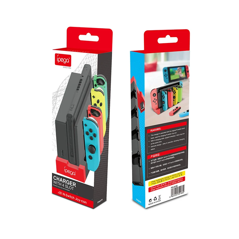 Tay Cầm Chơi Game Ipega PG-9186 Bộ Điều Khiển Sạc Đế Sạc Đứng Ga Giá Đỡ Dành Cho Máy Nintendo Switch NS Joy-Con Máy Chơi Game Phụ Kiện