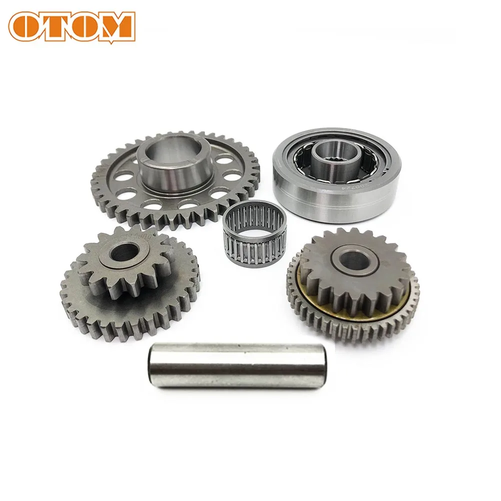 OTOM Motorcycle Engine Electric Starter Overrunning Double Gear Needle Bearing Shaft For ZONGSHEN NC450 Off-Road ZS194MQ-2 Parts