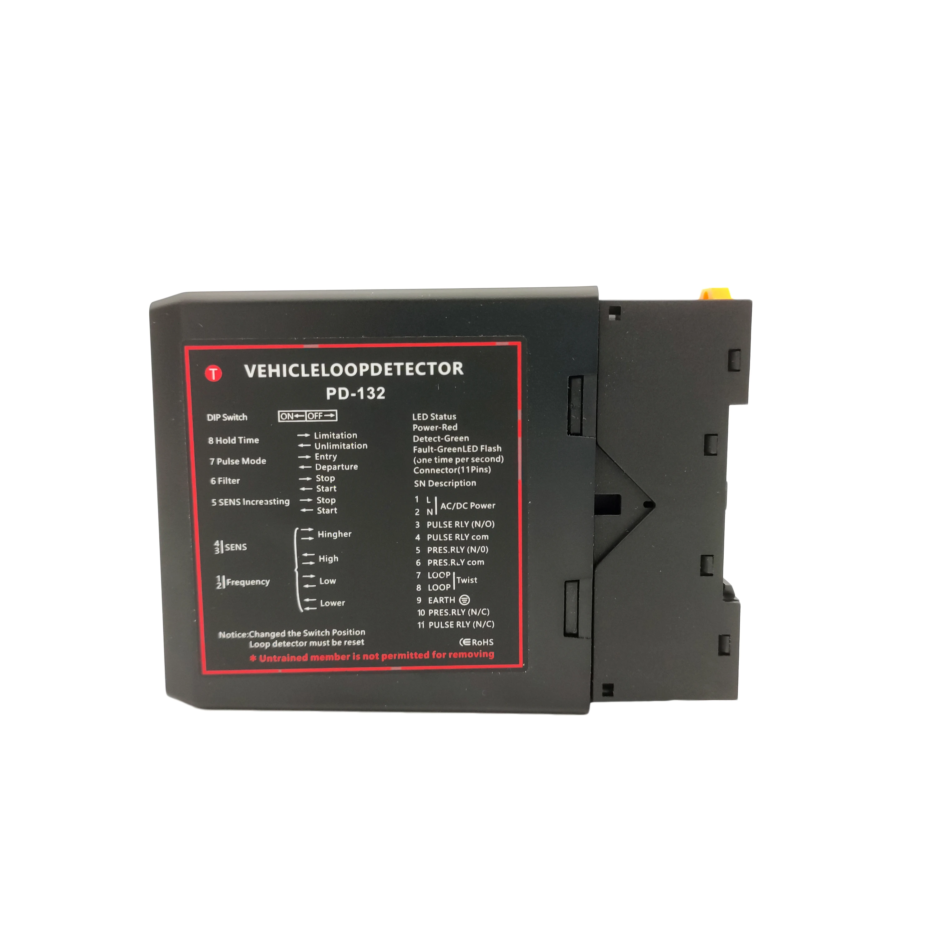 كاشف حلقة السيارة الاستقرائي أحادي القناة 1CH لجهاز فحص المركبات لبوابة الباب (جهد علامة الطلب)