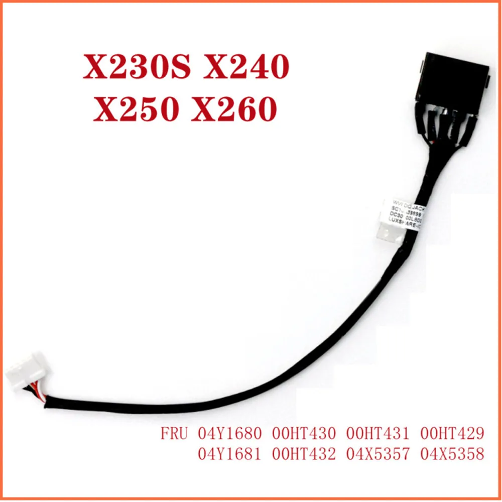 For ThinkPad X230S X240 X250 X260 DC In Power Jack Cable Charging Port Connector 04Y1680 00HT429 04Y1681 04X5357 DC30100L800