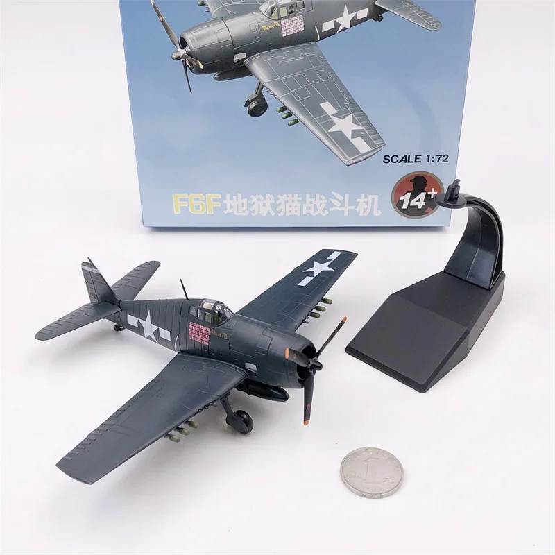 

Литый под давлением масштаб 1/72 US F6F модель истребителя Hellcat металлический самолет игрушечный самолет для коллекционного статического дисплея сувенирное украшение