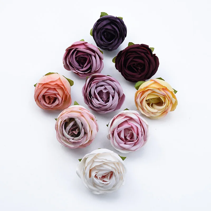 50/100 Stück Künstliche Blumen Seidenrosen Knospen DIY Geschenke Süßigkeitenbox Festival Dekoration Heimzimmer Hochzeit Brautaccessoires Ausverkauf – Detail 4