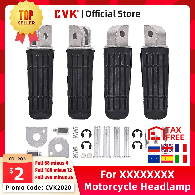 CVK 1 para antypoślizgowa ze stopu aluminium, czarna, składana stopa CNC, podparcie pedału z przodu i z tyłu podnóżki do YAMAHA FZ6N