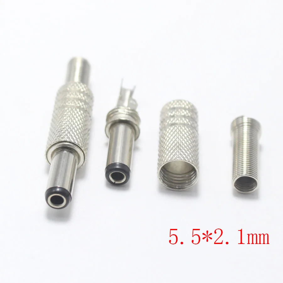 1/3/5pcs 5.5x2.5 5.5x2.1 4.8x1.7 4.0x1.7 3.5x1.35 3.5x1.1 2.5x0.7 6.5x4.4 5.0x3.0 mm Male DC Power Plug Audio Connector