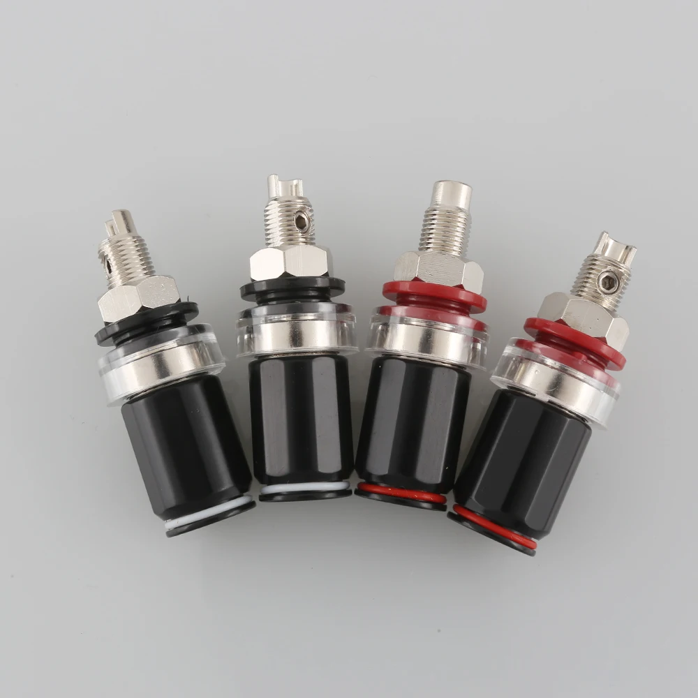 Ródio de ouro chapeado HiFi Amplificador Terminal, Terminal Speaker, ligação Post soquete, ST650R, ST650G, 45mm, 4pcs