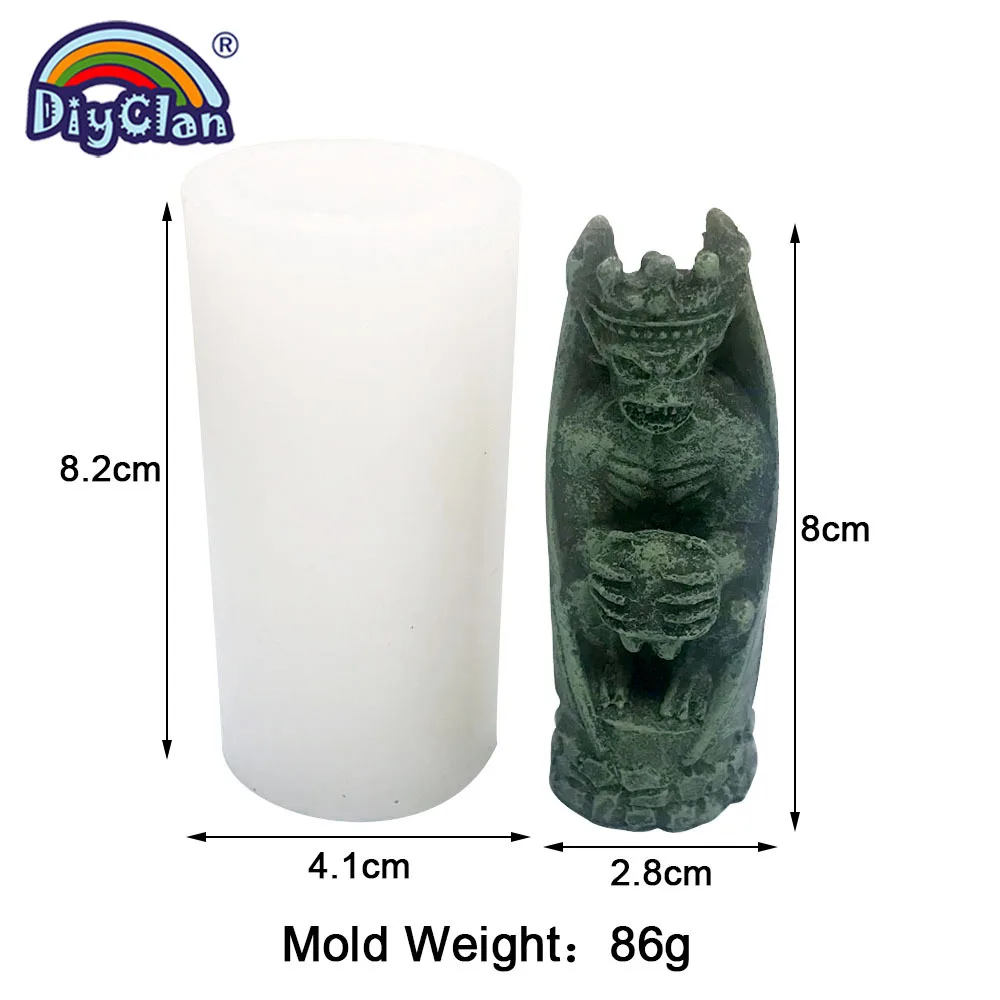 3D Bat Monster Shape Demon Devil Silicone Mold DIY Clay Crafts Plaster Making Mould For Chocolate Fondant Cake Decorating Tools