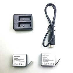 Hawkeye Firefly 8S 8SE 7SE 7S X XS Action Camera 1350mAh Li-Po Replacement Battery With 2 in 1 Charger S009R