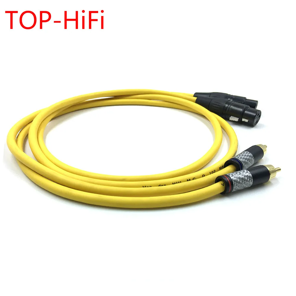 

TOP-HiFi Pair type-4 XLR Balacned to RCA Audio Cable 2RCA Male to2XLR Female Interconnect Cable with VDH Van Den Hul 102 MK III