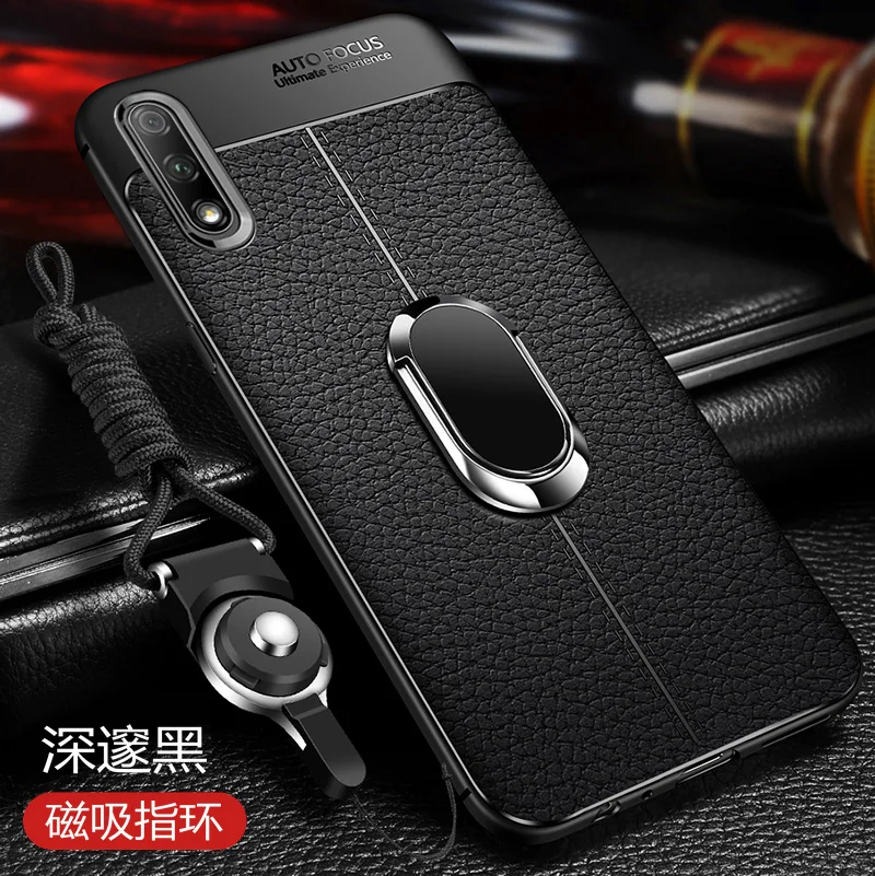 For Samsung Galaxy A02 A12 Case Luxury Leather texture With Stand Ring Silicone Protect back cover case for Samsung A02S M02S