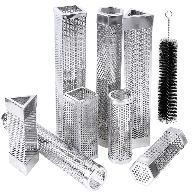 BBQ Raucher Rohr Edelstahl Grill Rauchen Mesh Rohr BBQ Zubehör Pellet Raucher Filter Werkzeug Küche Utensilien