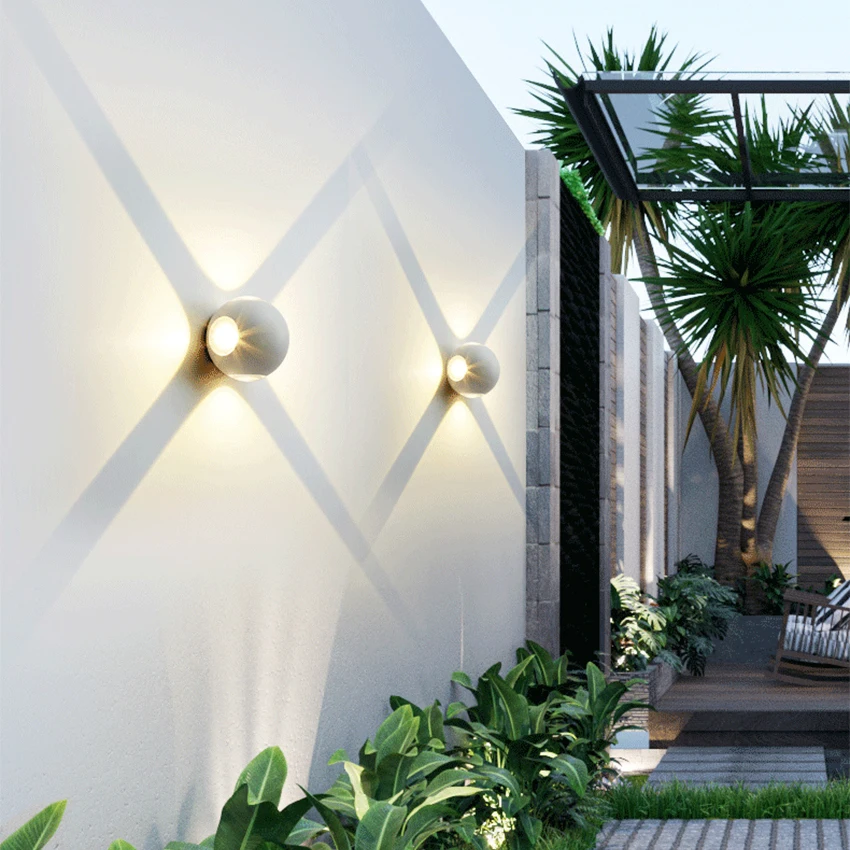 6W 12W LED กลางแจ้งโคมไฟติดผนังกันน้ำ Courtyard Garden ทางเดินบันไดห้องนอนห้องนั่งเล่นตกแต่งแสงทุกวัน LP47