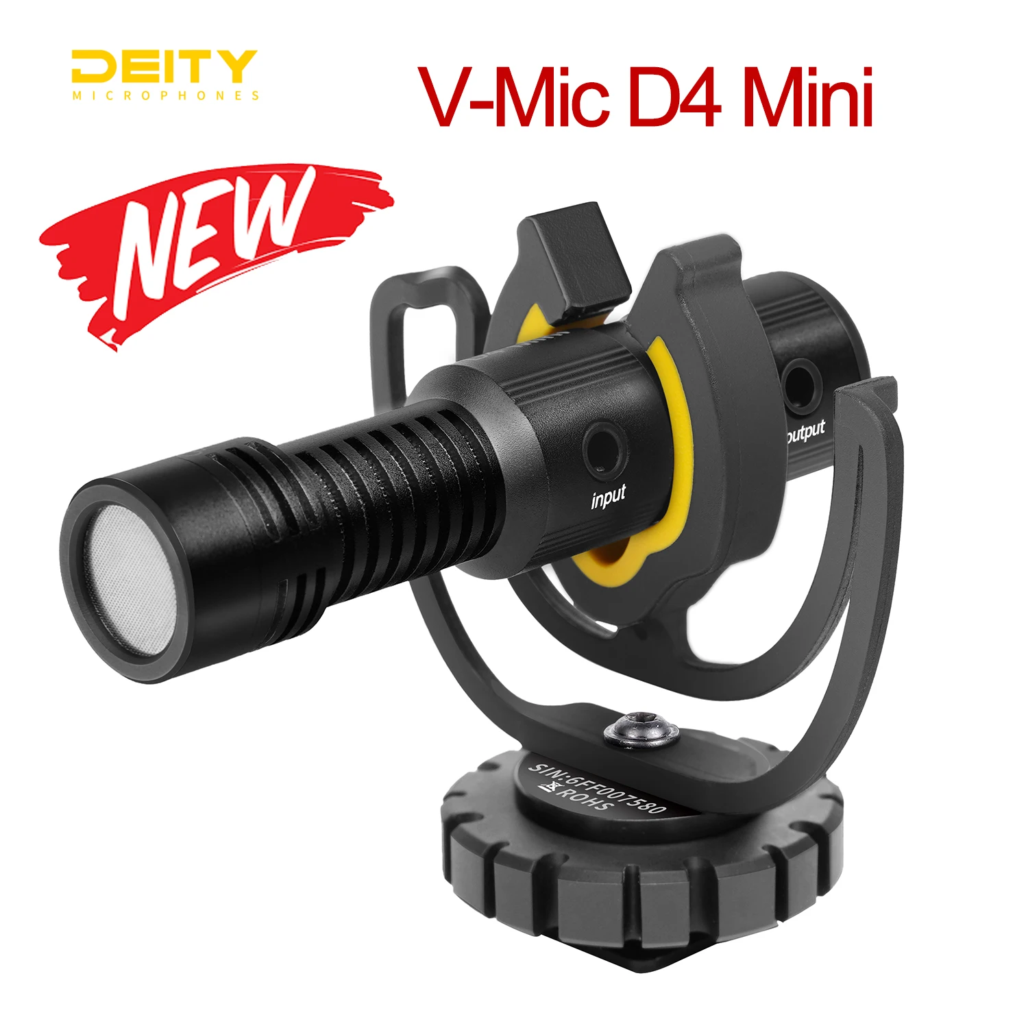 Original Deity V-Mic D4 Mini Microphone On-Camera Mic TRS 3.5MM for Vlog Video Studio For iPhone Android Smartphone DSLR Camera