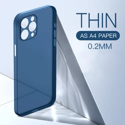 Ultra Thin PP Case For iPhone 15 14 13 12 Mini 11 Pro Max X XR XS Matte Cover For iPhone 7 8 Plus Slim Clear Shockproof Cases