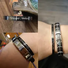 Personalized steel bangles for women and men #2