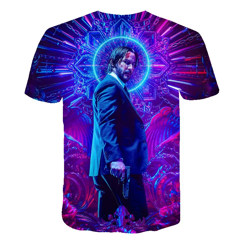 T-Shirt John Wick the Boogie Man Movie 3d print John Wick: Chapter 3 - Parabellum tshirt o-neck short Keanu Reeves Killer