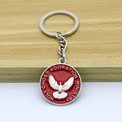 Catholic Christianity Religion Jesus Cross Holy Spirit Peace Dove Necklace Jewelry Exquisite Keychain Pendant
