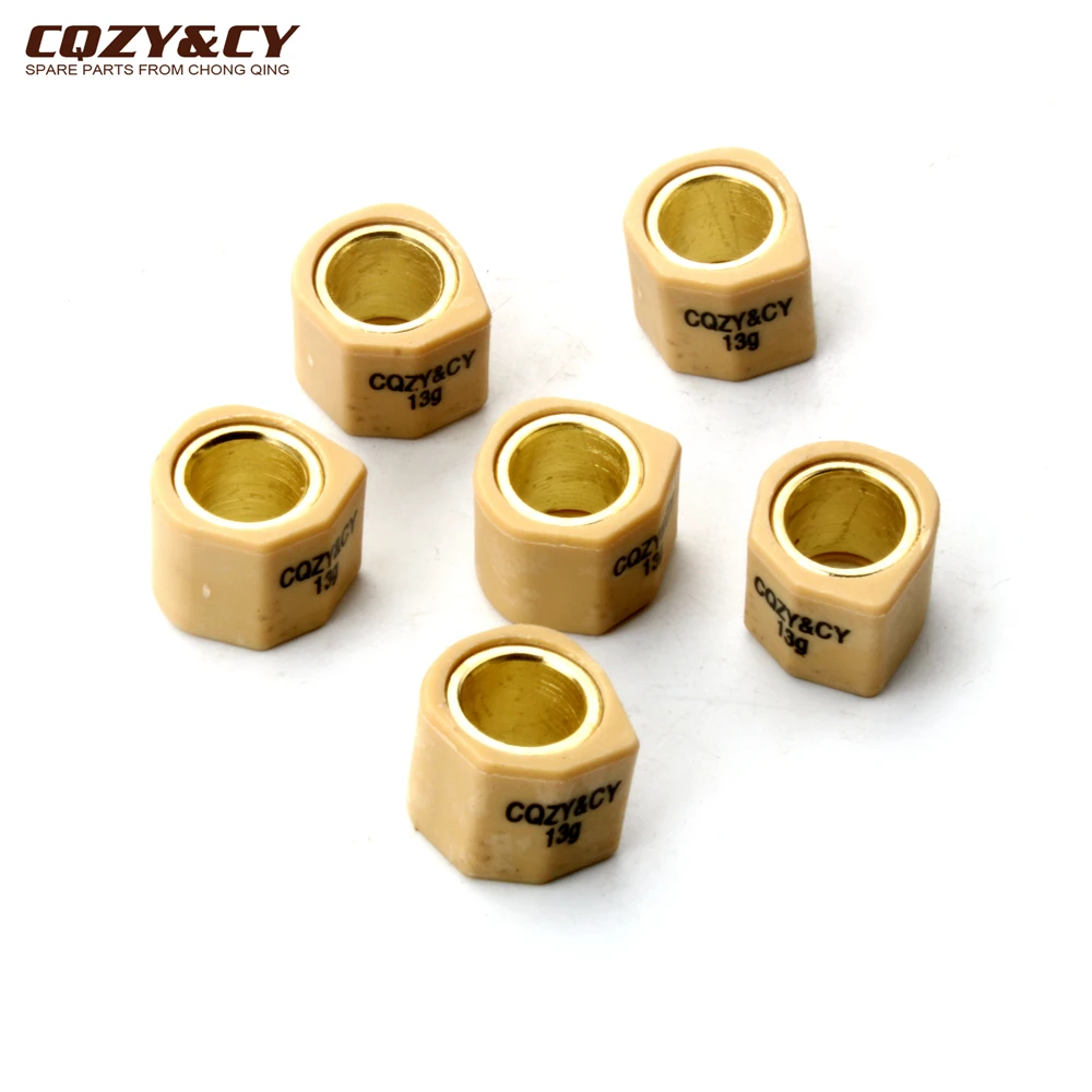 6PC Racing Roller Set Weight 20x17mm 9g 11g 13g 15g For Daelim Otello SG125 F1 S2 S3 NS125 Scooter