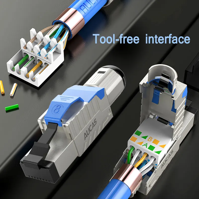 Imagem -06 - Aucas Cat8 40gbps Sftp Super Velocidade Rj45 Rede Lszh Lan Cabo para Roteador Computador Portátil Ethernet Cabo de Remendo Linha de Fio