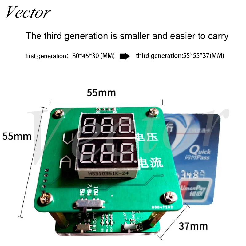 Wireless Charger Aging Tester, Fast Charge 5W7.5W10W Receiver Power Meter Tester Jig Qi