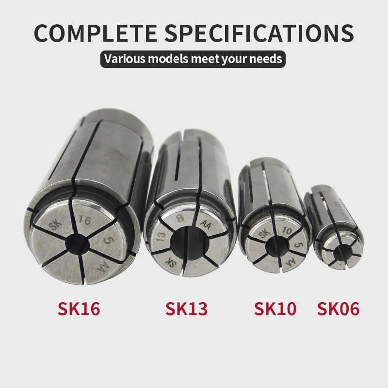 high precision 0.008 lathe tool holder collet sk chuck SK6 SK10 SK13 SK16 CNC collet chuck drilling spring machine center chuck