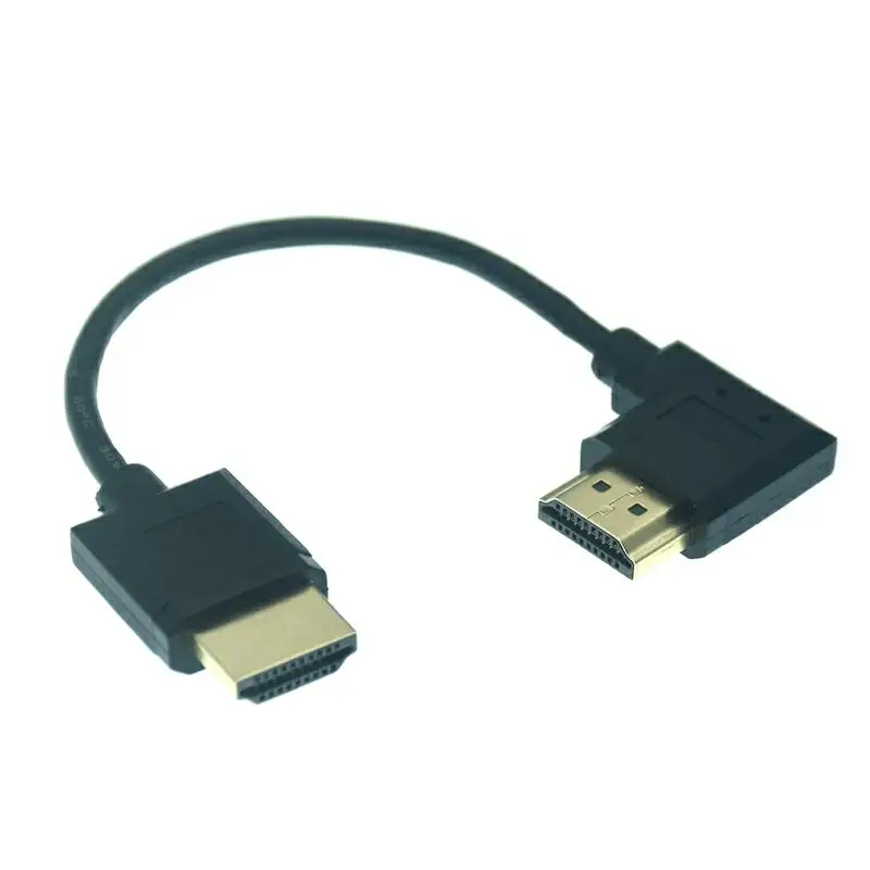 Сверхтонкий высокоскоростной кабель, совместимый с HDMI, угол 90, 4K * 2K @ 60HZφ OD: 3,2; 15 см