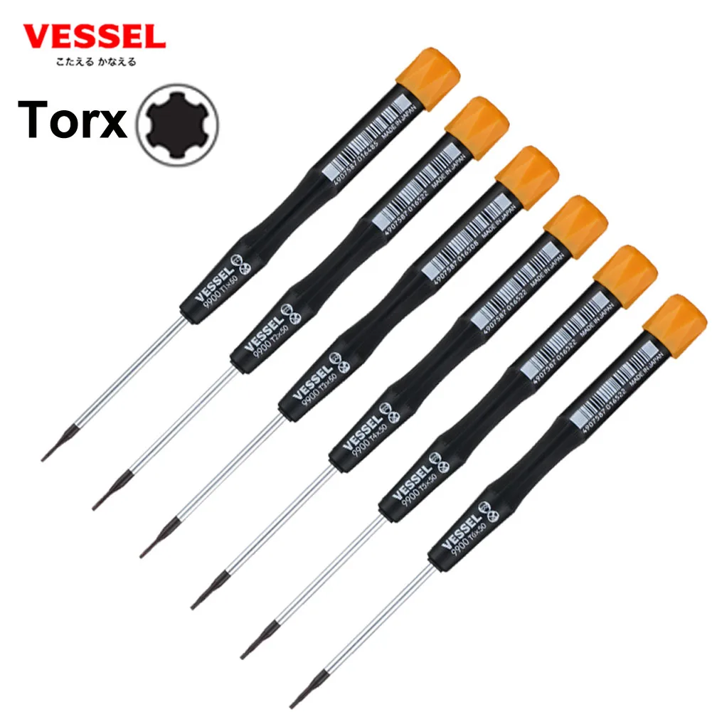 1 szt. Oryginalny japoński śrubokręt Torx Vessel 9900TX, narzędzia ręczne do napraw, do T1 T2 T3 T4 T5 T6 T7H T8H T9H T10H