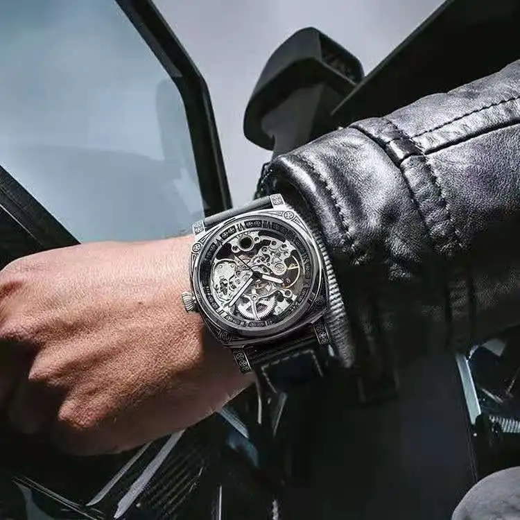 Authentic Brand Carved Watches Fully Automatic men watches Hollowed Fashion Mechanical Watches luxury MAN WATCH Reloj Hombre