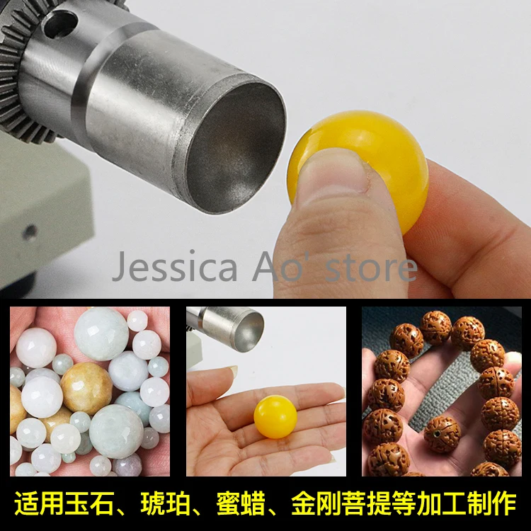 8pcs 3-10mm 80 Grit Coarse Sand Hollow Bead Rounder Rods Cylinder Grinding Head Round Ball Beads Polishing Ginding Tools