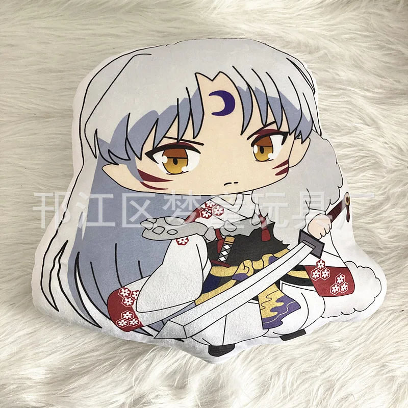 10cm Inuyasha Plush Doll Anime Inuyasha Sesshoumaru Action Cute Soft Plush Doll Inuyasha Plush Key Pendant Soft Toys