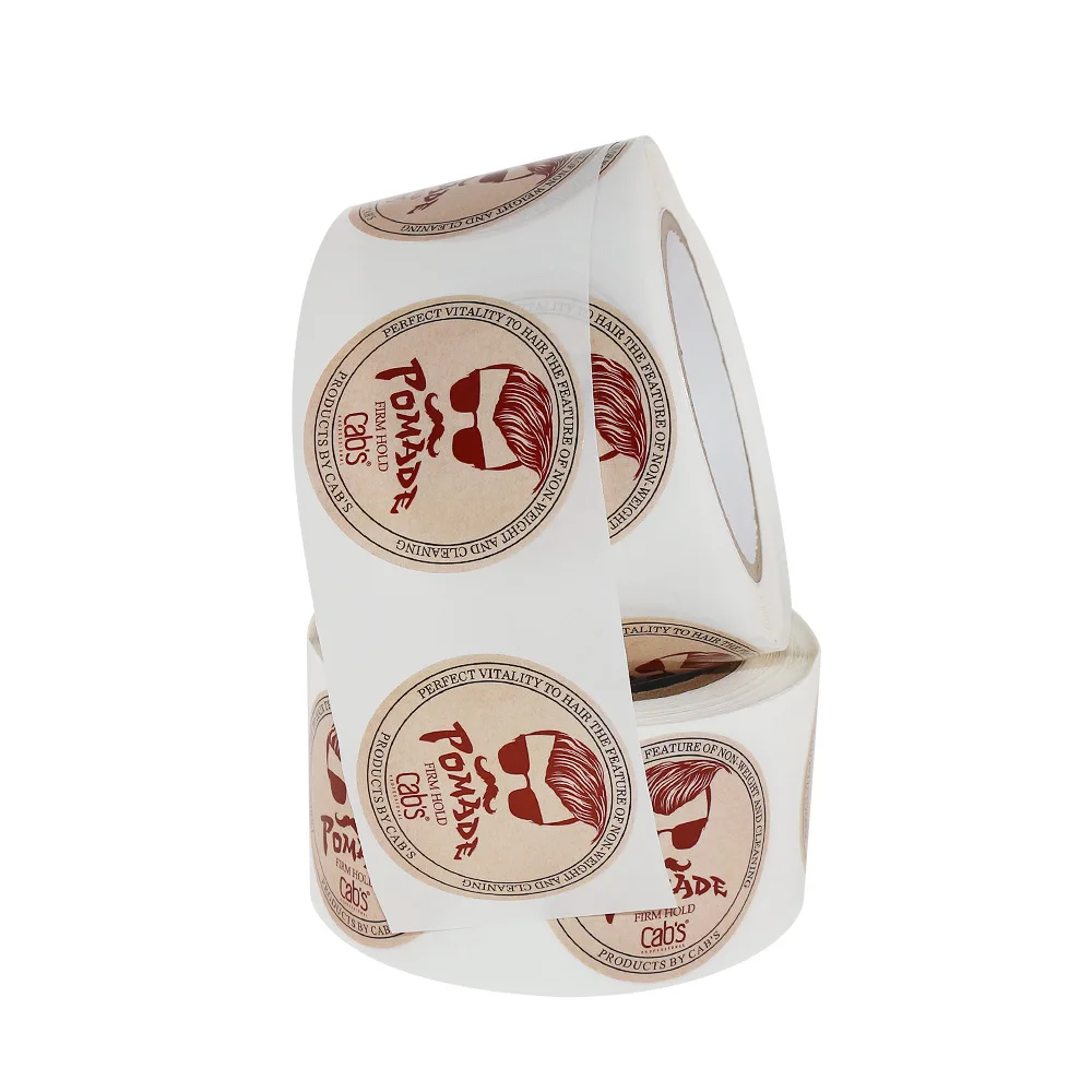 Customized Logo Adhesive Stickers Printed Roll Cosmetic Packing Bottle Seal Color Labels with Gold Foil in Shape Circle Square