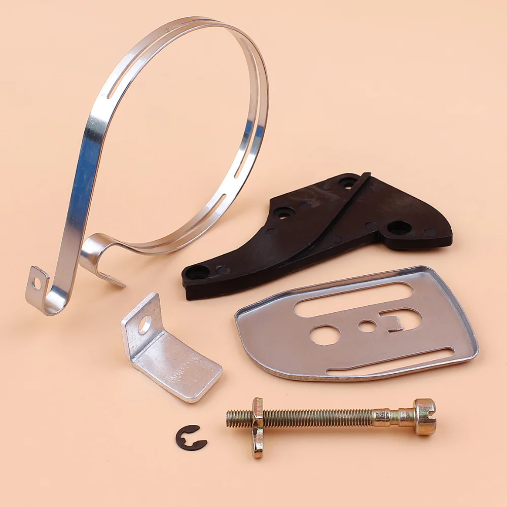 لوحة شريطية سلسلة الموتر الماسك الفرامل الفرقة غطاء ل Husqvarna 36 41 136 137 141 142 الغاز سلسلة مناشير استبدال