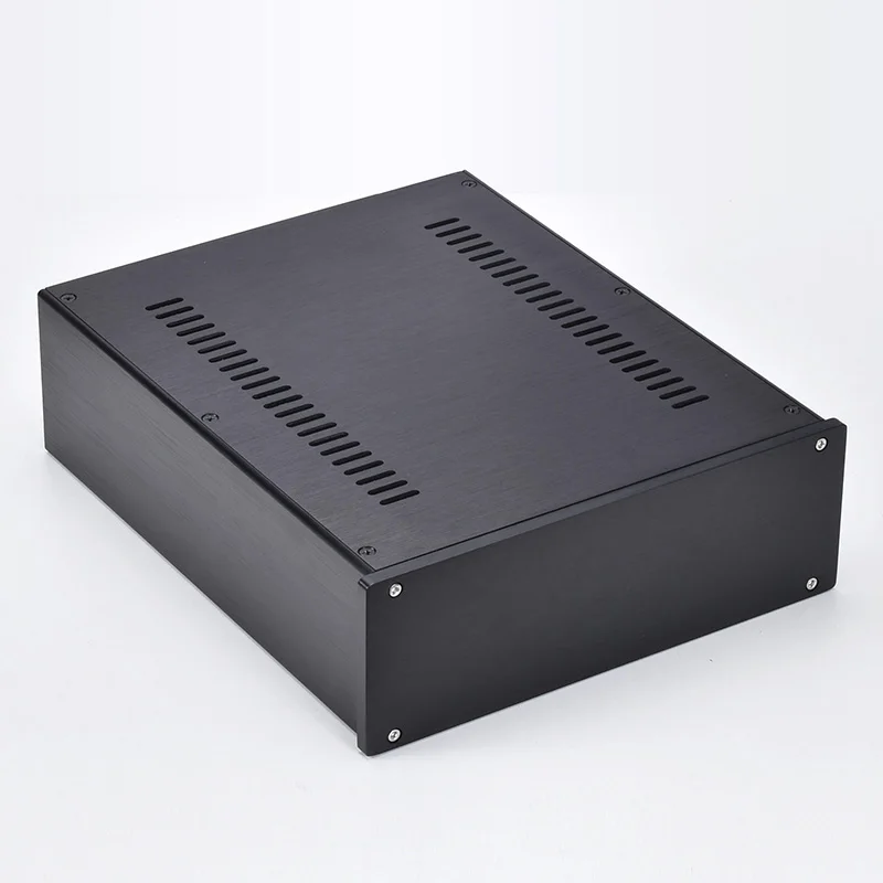 

2609 Black Full Aluminum Amplifier Chassis Preamp Box Headphone Enclosure Case DIY