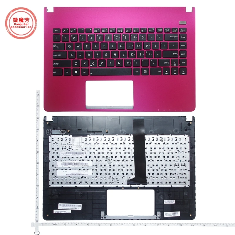 New US Laptop Keyboard for Asus X401 X401A X401U With red green cover shell