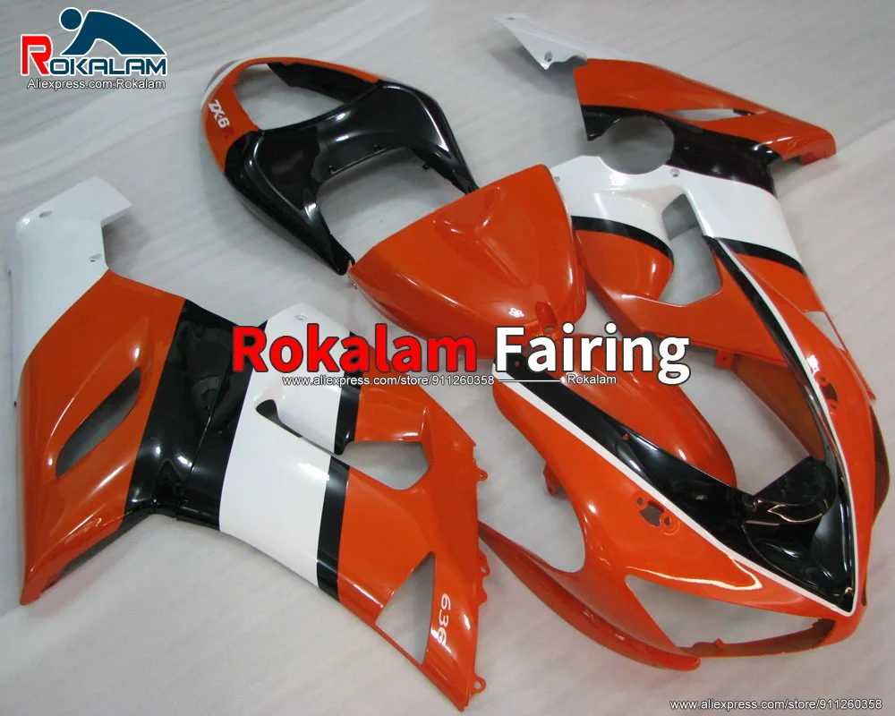 

Fairing Kit For Kawasaki ZX6R 636 2005 2006 Ninja 636 ZX-6R 05 06 Orange Black White Motorbike Bodywork (Injection Molding)