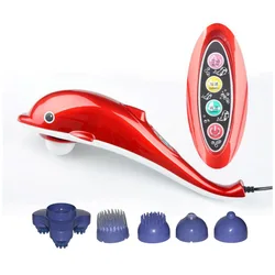 Electric Dolphin Massager Back Massage Hammer Vibration Infrared Stick Roller Cervical Body Massage