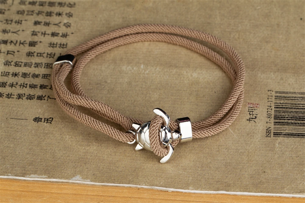 MKENDN Navy Stil Schildkröte Multilayer Milan Seil Armband Charms Seablue Seil Männer Frauen Strand Armband Einstellbare Schmuck Homme – Detail 23