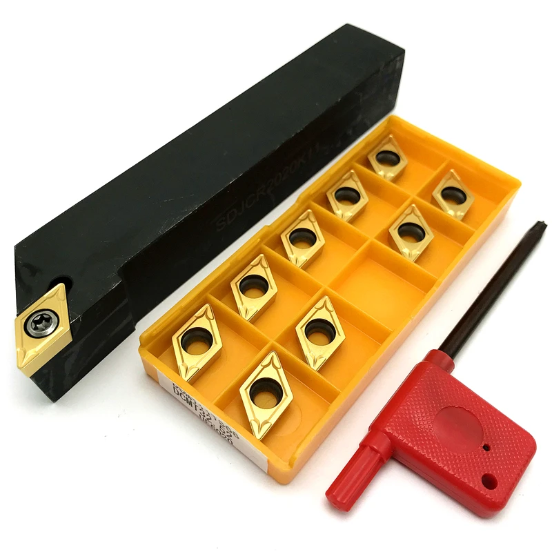 

SDJCR1212H11 SDJCR1616H11 SDJCR2020k11 SDJCR2525M11 Внешний держатель инструмента + твердосплавная вставка DCMT11T304 DCMT11T308 Режущий токарный станок