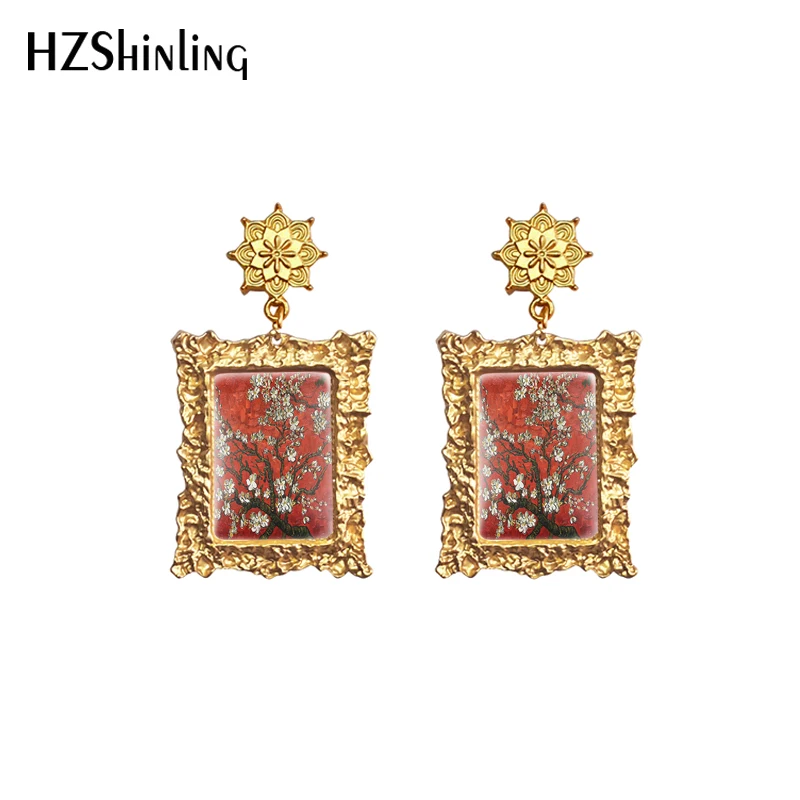 2020 New The Starry Night Drop Earring Branches of an Almond Tree in Blossom Vintage Earrings Mandala Charm Accessories