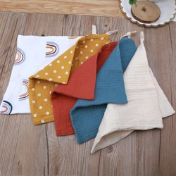 5 Stks/partij Baby Handdoeken Mousseline Doek Hand Gezicht Doekjes Speeksel Bib Zakdoek Gaas Katoen Jongens Meisjes Washandje